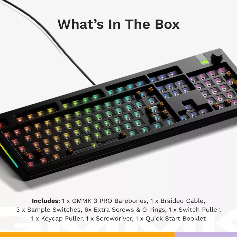 Glorious PC Gaming Race GMMK 3 PRO Barebones-Tastatur Full-Size USB RGB LED