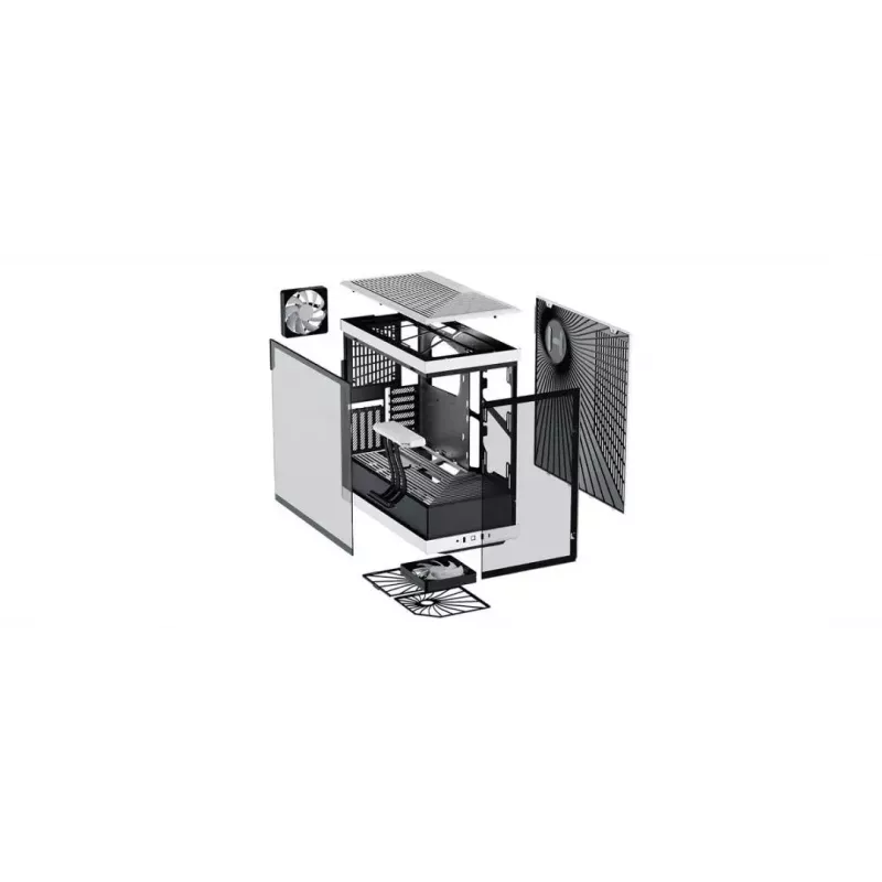 PC-Gehäuse HYTE Y40 Midi Tower Schwarz, Weiß