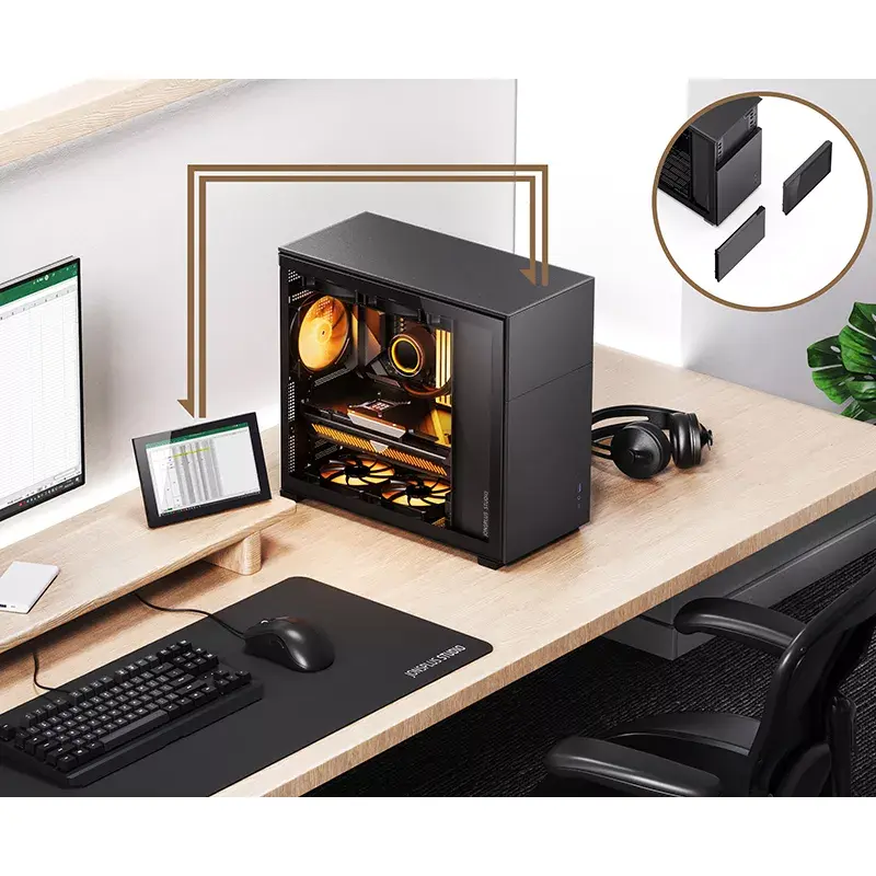 PC-Gehäuse Jonsbo D41 STD Midi Tower Schwarz