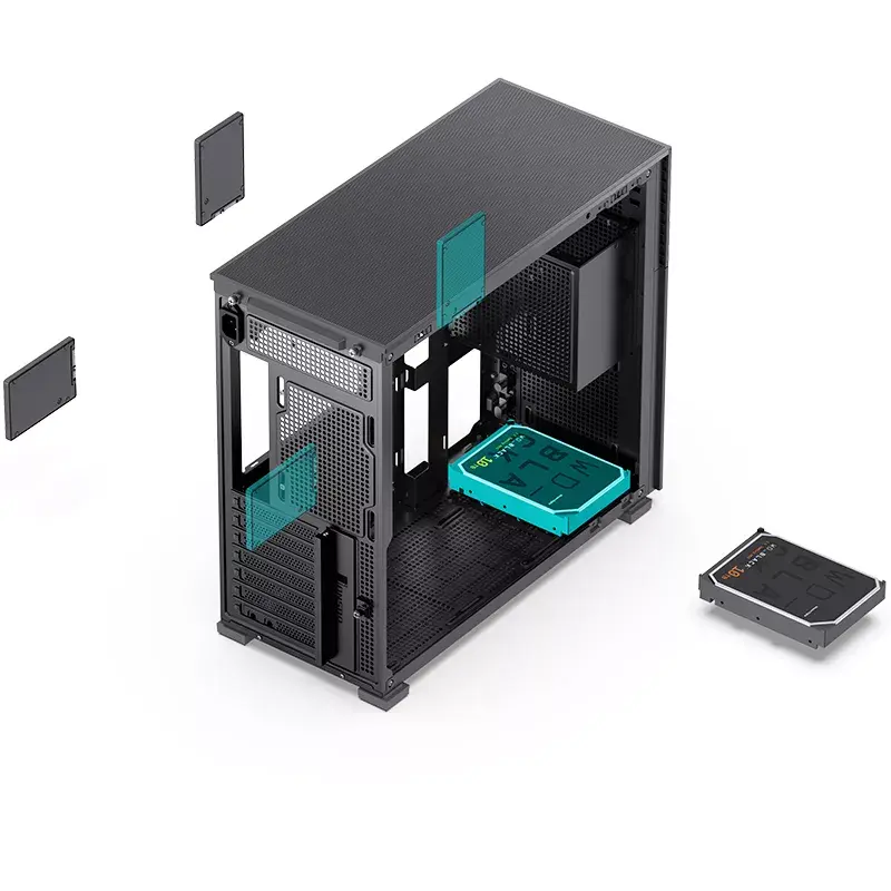 PC-Gehäuse Jonsbo D41 STD Midi Tower Schwarz