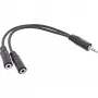 InLine 3,5mm Klinken-Y-Kabel Stecker auf 2x 3,5mm Klinkenbuchse Stereo, 0,2 m