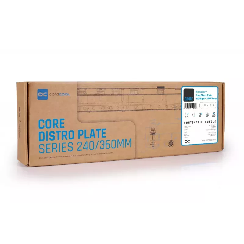 Pumpe & Reservoir Alphacool Core Distro Plate Schwarz Transparent Acrylic Aluminium Ceramic Synthetic