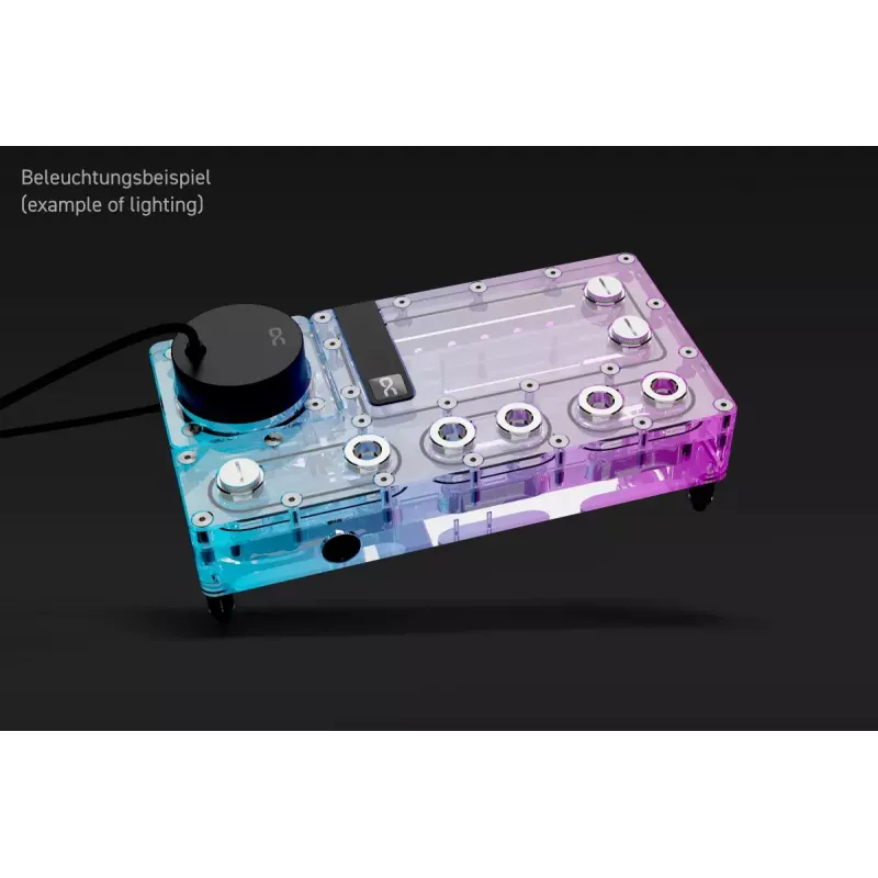 Pumpe & Reservoir Alphacool Core Distro Plate Schwarz Transparent Acrylic Aluminium Ceramic Synthetic