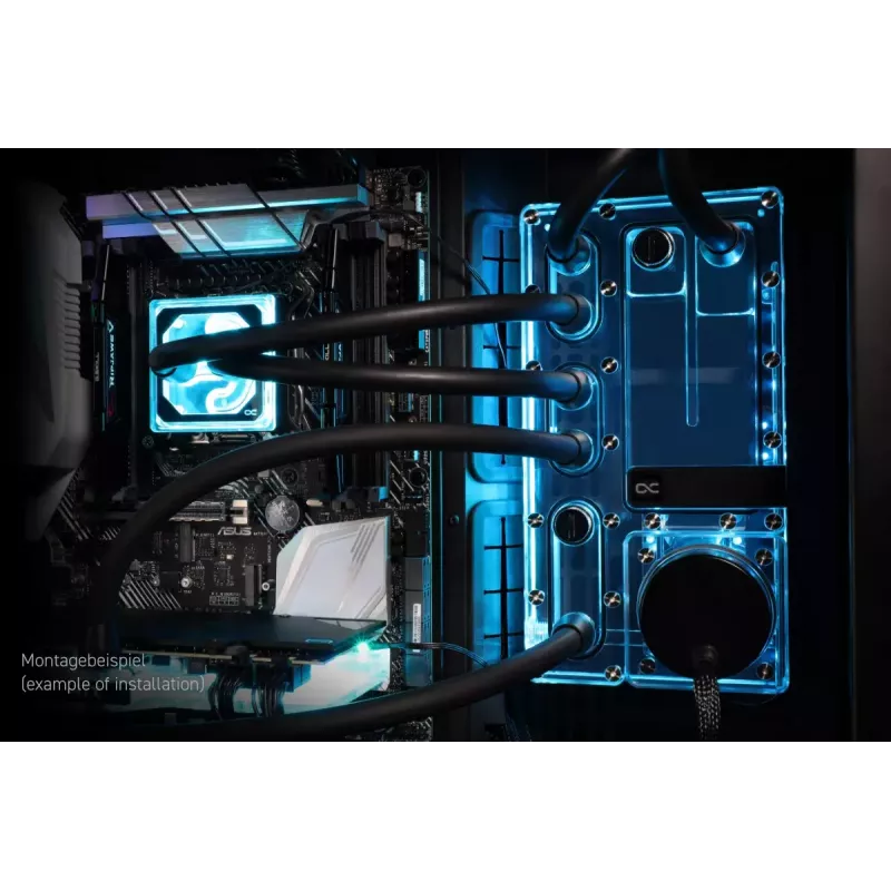 Pumpe & Reservoir Alphacool Core Distro Plate Schwarz Transparent Acrylic Aluminium Ceramic Synthetic