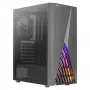 Aerocool DELTABKV1 ATX PC-Gehäuse RGB-Front, volles Seitenfenster, 12cm Lüfter, Schwarz