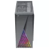 Aerocool DELTABKV1 ATX PC-Gehäuse RGB-Front, volles Seitenfenster, 12cm Lüfter, Schwarz