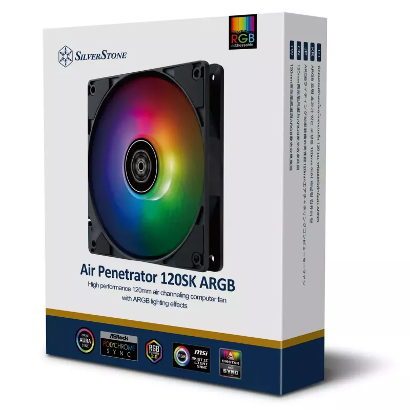 Luftkühler Silverstone Penetrator SST-AP120SKB-ARGB 12 cm 2000 RPM