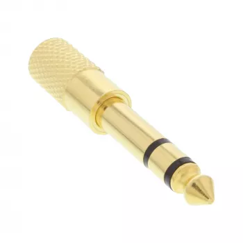 InLine Audio Adapter 6,3mm Stecker / 3,5mm Buchse Stereo vergoldet Metall