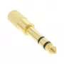 InLine Audio Adapter 6,3mm Stecker / 3,5mm Buchse Stereo vergoldet Metall