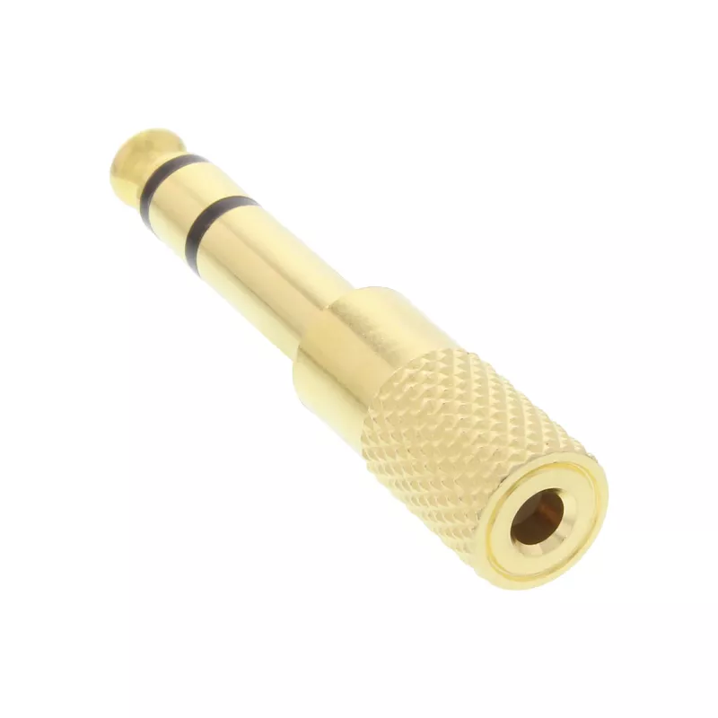 InLine Audio Adapter 6,3mm Stecker / 3,5mm Buchse Stereo vergoldet Metall