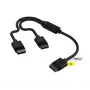 CORSAIR Icue Link Kabel, 1x 600 mm Y-Kabel mit geraden Steckern, Schwarz