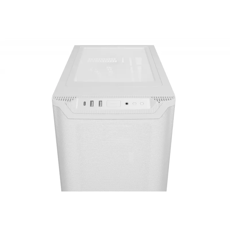 PC-Gehäuse be quiet! PURE BASE 501 Airflow Midi Tower Weiß — ATX, 3×140mm vorne, 1×140 mm hinten, 5×2,5 Zoll, 2×3,5 Zoll, USB‑C, PWM-Unterstützung