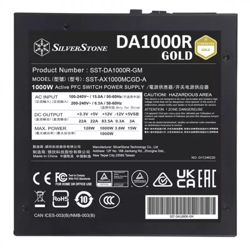 Netzteil Silverstone DA1000R Gold 1000 W