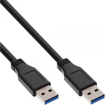 InLine USB 3.2 Gen.1 Kabel Typ A Stecker / A Stecker, schwarz, 5m