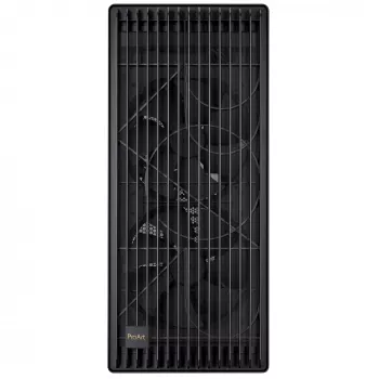 PC-Gehäuse ASUS ProArt PA602 Midi Tower Schwarz – ATX/EATX-Unterstützung, gehärtetes Glas, 2x 200-mm-Frontlüfter, 360-mm-Top-Radiator, GPU bis 450 mm