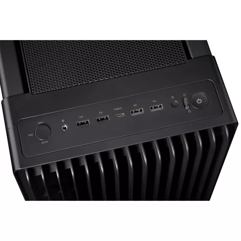 PC-Gehäuse ASUS ProArt PA602 Midi Tower Schwarz – ATX/EATX-Unterstützung, gehärtetes Glas, 2x 200-mm-Frontlüfter, 360-mm-Top-Radiator, GPU bis 450 mm