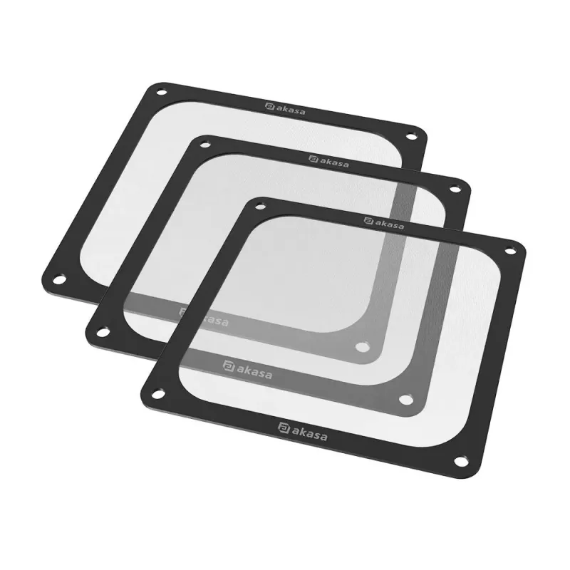 Lüfterfilter Akasa GRM12-M01-BKT3 Nylon Kunststoff Schwarz 120x120x1,5mm