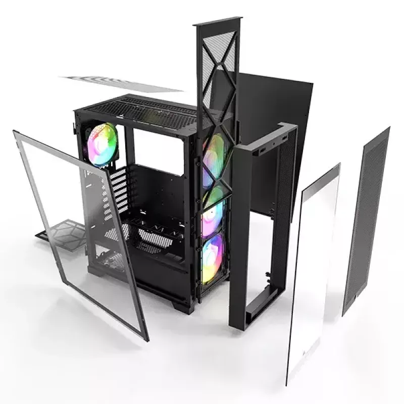 PC-Gehäuse Montech AIR 1000 PREMIUM Midi Tower Schwarz