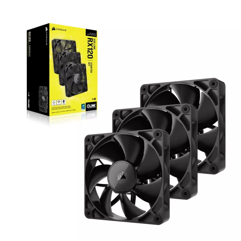 CORSAIR Rx Series iCUE LINK RX120 120-mm-Lüfter Triple-Fan-Kit