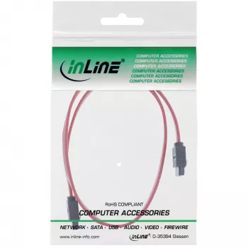 InLine SATA 6Gb/s Kabel mit Verriegelungen 0,5 m