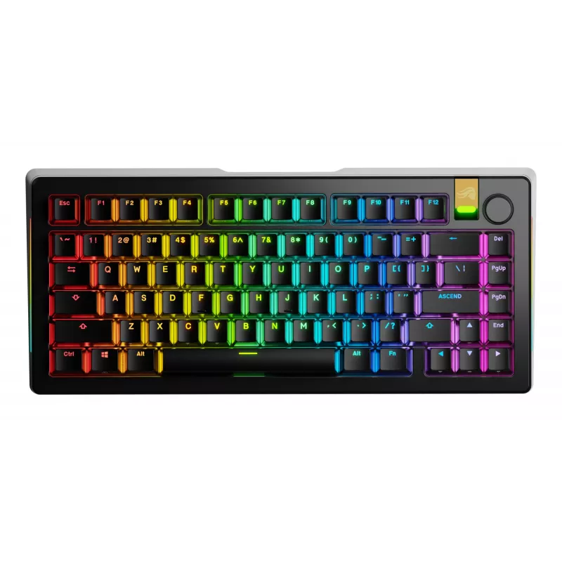 Mechanische Gaming-Tastatur GLORIOUS GMMK 3 PRO HE 75% Wireless RF + Bluetooth, RGB, US QWERTY, Schwarz