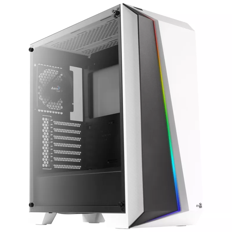 PC-Gehäuse Aerocool Cylon Pro Tempered Glass Midi Tower Weiß