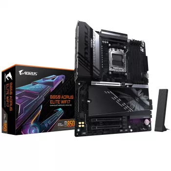 Motherboard GIGABYTE B850 AORUS ELITE WIFI7 — AMD B850, Sockel AM5, ATX, DDR5, 4x DIMM, 256 GB, Wi‑Fi 7, 2,5 Gb LAN