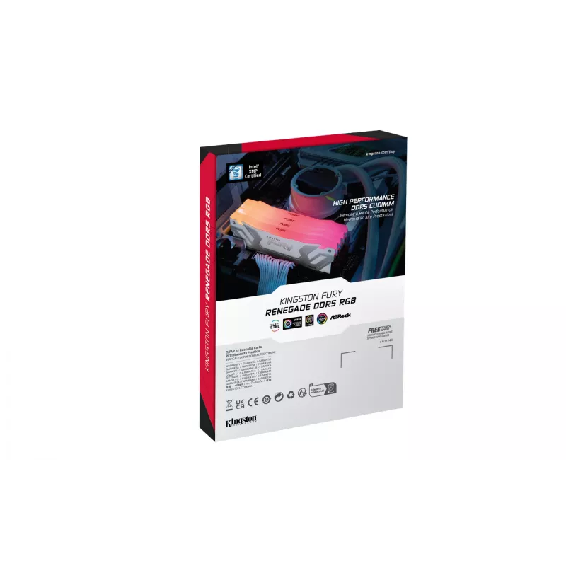 Kingston Technology FURY 48 GB 8400 MT/s DDR5 CL40 CUDIMM (Kit mit 2 Stück) Renegade RGB White XMP