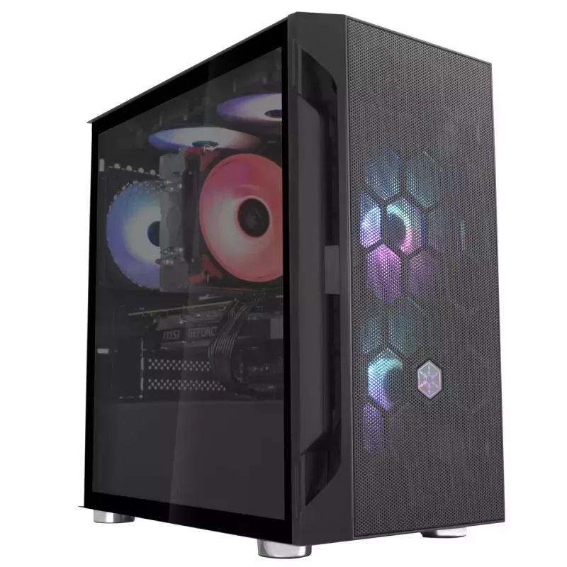 PC-Gehäuse Silverstone FARA H1M Micro Tower Schwarz