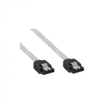 InLine SATA 6Gb/s Rundkabel mit Verriegelungen 0,5m