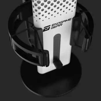 PC-Mikrofon Endgame Gear XSTRM — kabelgebundenes USB, Empfindlichkeit -36 dB, 20–20000 Hz, Touch-Bedienelemente, 2 m Kabel, schwarz/weiß