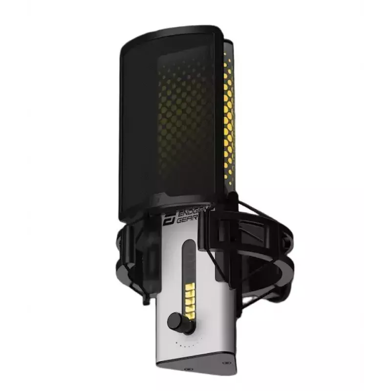 PC-Mikrofon Endgame Gear XSTRM — kabelgebundenes USB, Empfindlichkeit -36 dB, 20–20000 Hz, Touch-Bedienelemente, 2 m Kabel, schwarz/weiß
