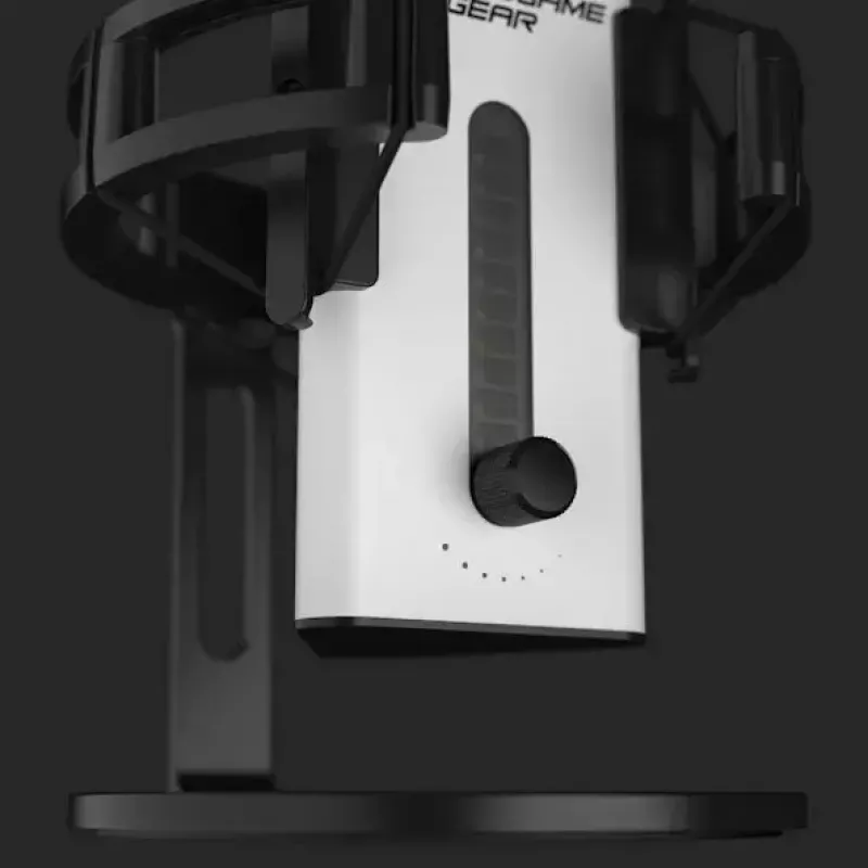 PC-Mikrofon Endgame Gear XSTRM — kabelgebundenes USB, Empfindlichkeit -36 dB, 20–20000 Hz, Touch-Bedienelemente, 2 m Kabel, schwarz/weiß