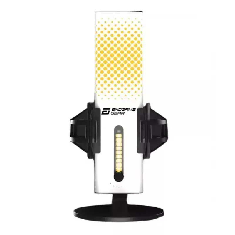 PC-Mikrofon Endgame Gear XSTRM — kabelgebundenes USB, Empfindlichkeit -36 dB, 20–20000 Hz, Touch-Bedienelemente, 2 m Kabel, schwarz/weiß