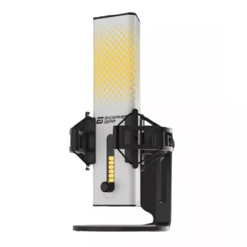 PC-Mikrofon Endgame Gear XSTRM — kabelgebundenes USB, Empfindlichkeit -36 dB, 20–20000 Hz, Touch-Bedienelemente, 2 m Kabel, schwarz/weiß