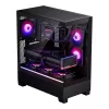 PC-Gehäuse Phanteks XT View Tower Schwarz — Midi-Tower, gehärtetes Glas, RGB, unterstützt ATX/EATX/Micro-ATX/Mini-ITX, GPU bis zu 41,5 cm, CPU-Kühler 184 mm