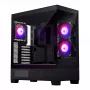 PC-Gehäuse Phanteks XT View Tower Schwarz — Midi-Tower, gehärtetes Glas, RGB, unterstützt ATX/EATX/Micro-ATX/Mini-ITX, GPU bis zu 41,5 cm, CPU-Kühler 184 mm