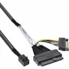 InLine U.2 Anschlusskabel, SSD mit U.2 (SFF-8639) auf SFF-8643 + Strom, 0,5 m