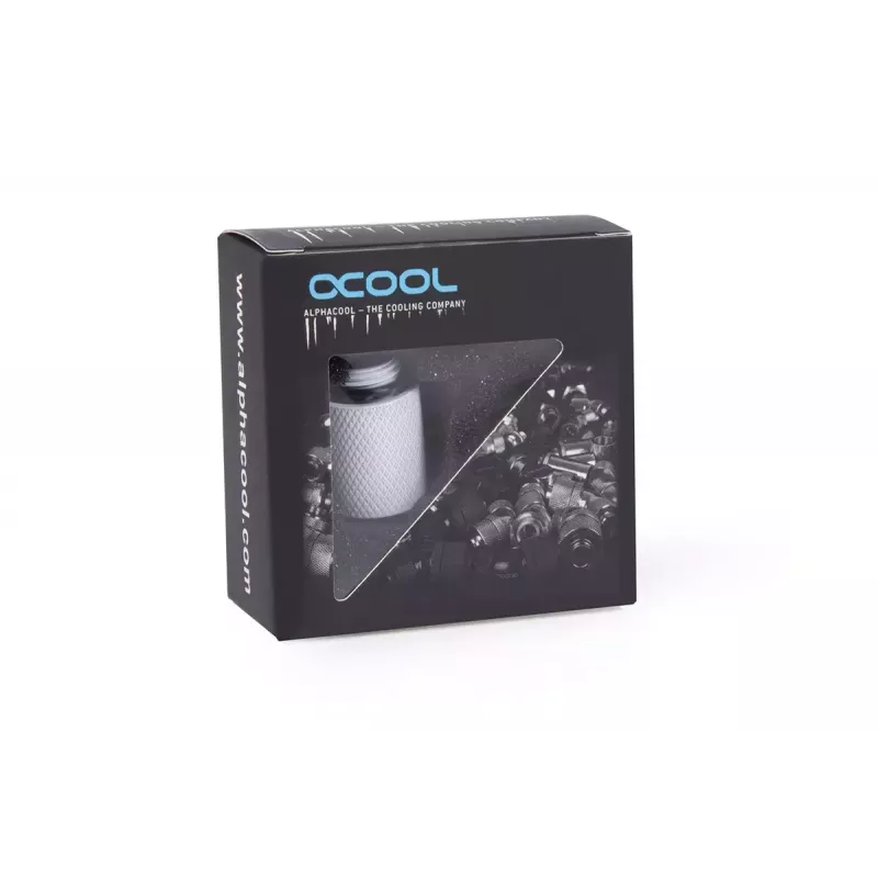 Schlauchverbinder Alphacool 17568 Weiß 1/4 Zoll Gewinde 20 mm Tiefe