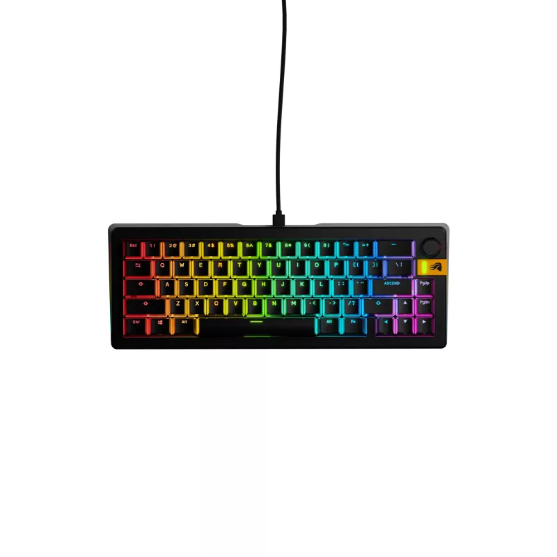 Glorious Gaming GMMK 3 HE 65% Prebuilt Wired Schwarz - US, Kabelgebunden, USB, Mechanisch, QWERTY, RGB LED, Schwarz