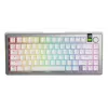 Mechanische Tastatur GLORIOUS GMMK 3 PRO 75% Prebuilt Wireless, USB + RF + Bluetooth, QWERTY, Silber