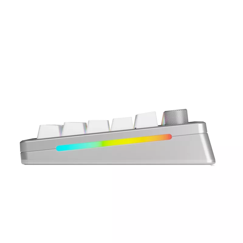 Mechanische Tastatur GLORIOUS GMMK 3 PRO 75% Prebuilt Wireless, USB + RF + Bluetooth, QWERTY, Silber