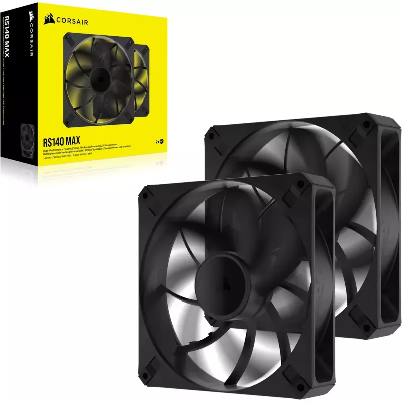 Ventilator Corsair RS140 MAX Computergehäuse-Lüfter 14 cm Schwarz 2 Stück