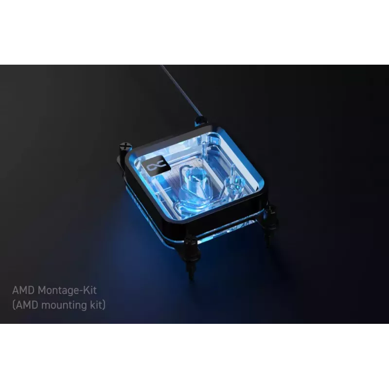 Water block Alphacool Core 1 LT Aurora Acrylic Copper Nickel Schwarz Transparent