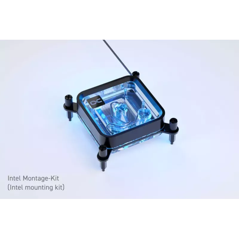 Water block Alphacool Core 1 LT Aurora Acrylic Copper Nickel Schwarz Transparent