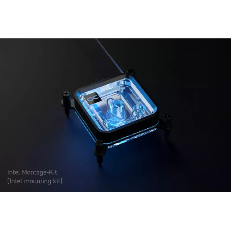 Water block Alphacool Core 1 LT Aurora Acrylic Copper Nickel Schwarz Transparent