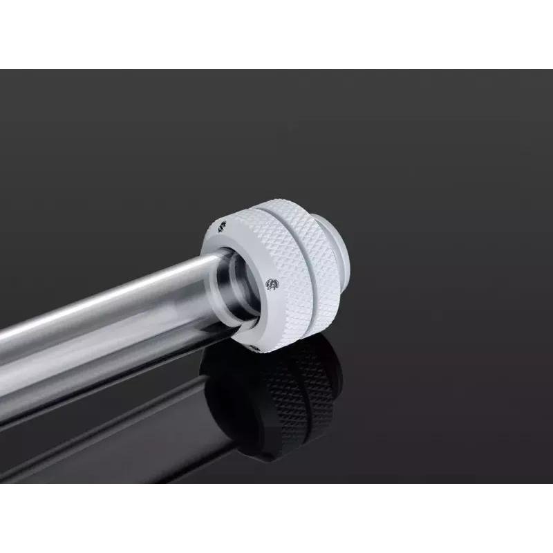 BitsPower BP-DWEML Messing-Fitting für Wasserkühlung, weiße Ausführung, 1/4-Zoll-Gewinde