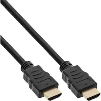 InLine High Speed HDMI-Kabel mit Ethernet, M/M, schwarz, Goldkontakte, 5 m