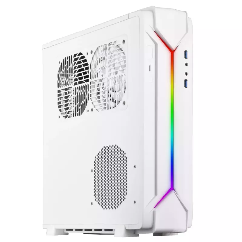 PC-Gehäuse Silverstone RVZ03-ARGB Desktop Weiß
