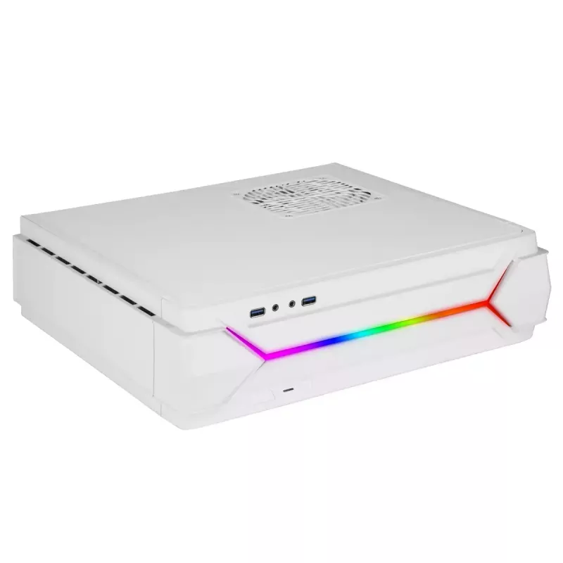 PC-Gehäuse Silverstone RVZ03-ARGB Desktop Weiß